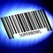 Superbowl - barcode with futuristic blue background