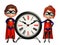 Superboy and Supergirl with Clock