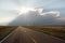 Supercell Storm Blocks out the Sun Rural Road Highway