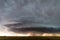 Supercell storm with dark clouds and sky