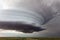 Supercell storm with dramatic clouds in Texas