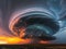 Supercell storm in Tornado Alley