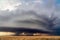 Supercell storm with wall cloud