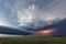 Supercell thunderstorm cumulonimbus cloud in Nebraska
