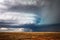 Supercell thunderstorm with dramatic sky