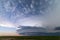 Supercell thunderstorm with mammatus clouds