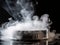 Superconducting magnet levitates over liquid nitrogen - AI Generated