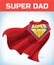 Superdad sign. Super dad. Father day. Shield isolated on blue background. vector illustration.