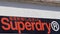 Superdry logo text and sign on store of london British international brand clothes