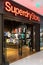 Superdry shop at Emquatier, Bangkok, Thailand, Apr 25, 20189: Luxury and fashionable sportswear brand display and interior from