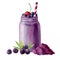 Superfood acai smoothie with fresh berries