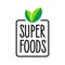 Superfood vector icon stamp badge