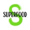 Superfood vector icon stamp badge