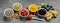 Superfoods panoramic banner for a healthy diet