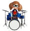 Supergirl with Drum