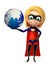 Supergirl with Earth