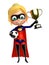 Supergirl with Football and winning cup