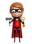 Supergirl with Key and hammer
