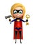 Supergirl with Key and Hammer