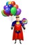 Superhero with Balloon and Lollypop