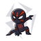 Superhero Black Spider Sticker