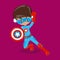 Superhero Boy Brown Capitan A 10