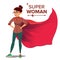 Superhero Business People Vector. Successful Superhero Business Woman And Man In Action. Young Professional Manager