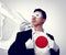 Superhero Businessman Japanese Isolated on White Concept