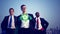 Superhero Businessmen Fighting for The Environment