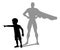 Superhero Child Kid With Super Hero Shadow