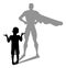 Superhero Child Kid With Super Hero Shadow