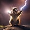 A superhero chipmunk with lightning powers, harnessing electricity to fight crime4