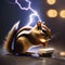 A superhero chipmunk with lightning powers, harnessing electricity to fight crime5