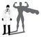 Superhero Doctor With Super Hero Shadow Silhouette