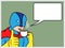Superhero Drinking Coffee