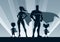 Superhero Family Silhouettes