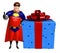 Superhero with Giftbox