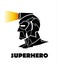 Superhero head stencil