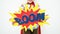 Superhero kid Fun Boom Smiling Helper Enjoy Concept