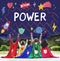 Superhero Kids Imagination Power Helper Concept