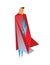 Superhero low poly. Vector polygonal illustration of super hero, origami style icon, modern cartoon man character