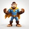 Superhero Monkey: A Colorful And Action-packed Cartoon Character