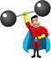 Superhero One Armed Weightlifter Power Isolated