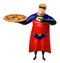 Superhero with Pizza