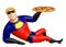 Superhero with Pizza