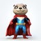 Superhero Raccoon: High-quality 3d Model Of A Charming Character