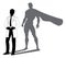 Superhero Scientist Super Hero Shadow Silhouette