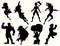 Superhero silhouettes