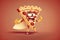 Superhero slice of pizza illustration generative ai