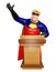 Superhero with Speech table